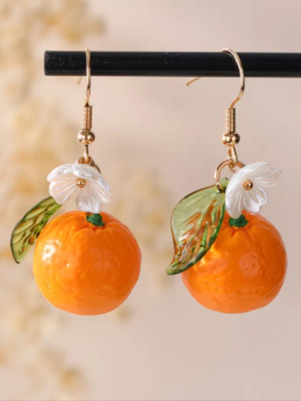 Colorful Fruit Dangle Earrings - Assorted Fruit Styles - Picture 4 of 7